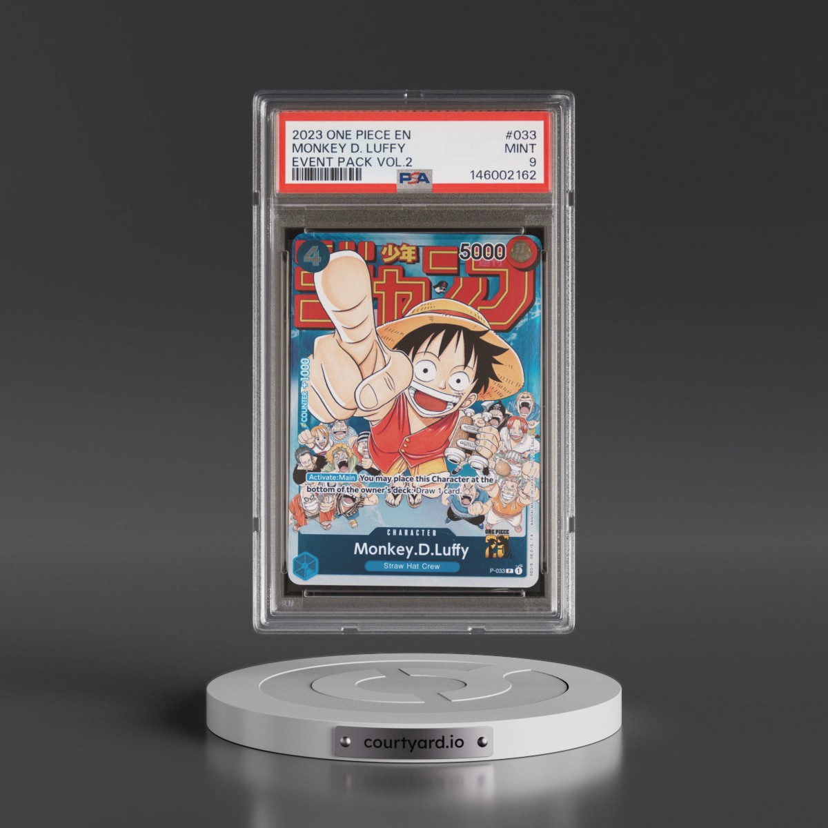 2023 One Piece Promos #033 Monkey D. Luffy - Event Pack Vol.2 (PSA 9 MINT)