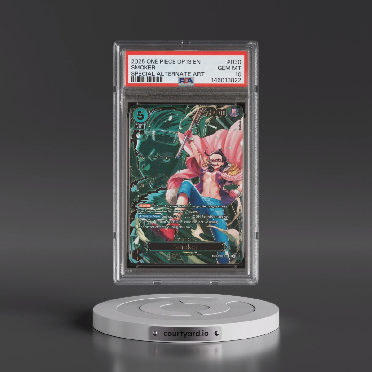 2025 One Piece OP13-Carrying on His Will #030 Smoker - Special Alternate Art (PSA 10 GEM MINT)
