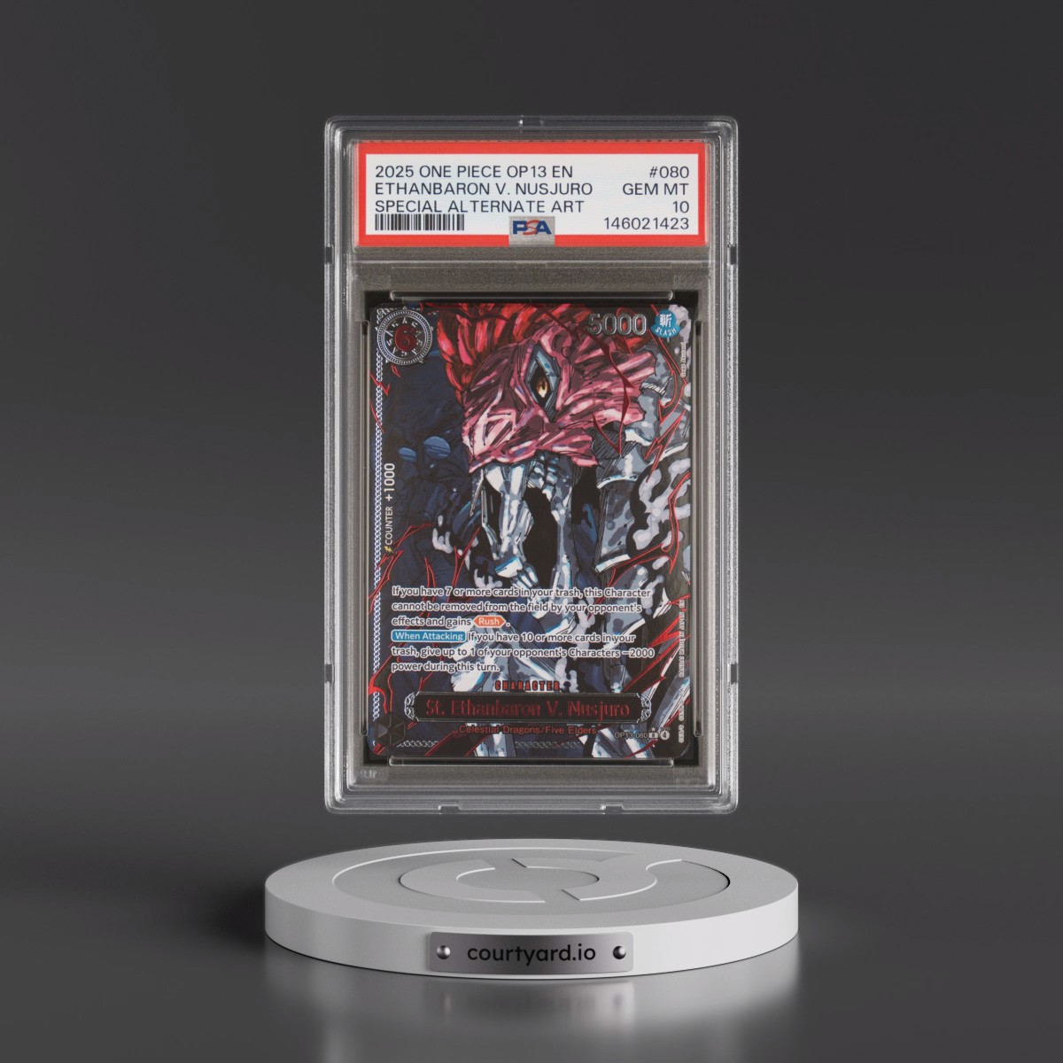 2025 One Piece OP13-Carrying on His Will #080 St. Ethanbaron V. Nusjuro - Special Alternate Art (PSA 10 GEM MINT) - Photo