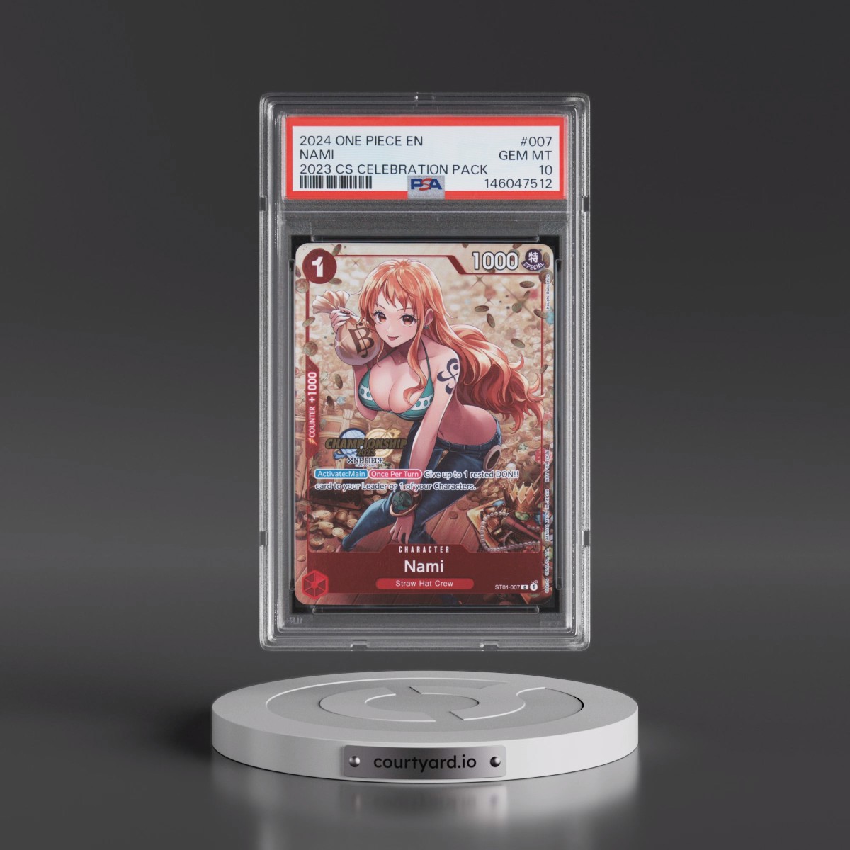 2024 One Piece Championship 2023 Celebration Pack #007 Nami (PSA 10 GEM MINT)