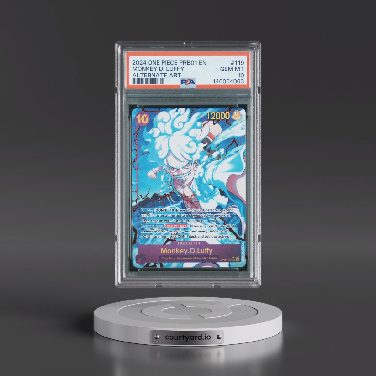 2024 One Piece PRB01-Premium Booster -One Piece Card the Best #119 Monkey D. Luffy - Alternate Art (PSA 10 GEM MINT)