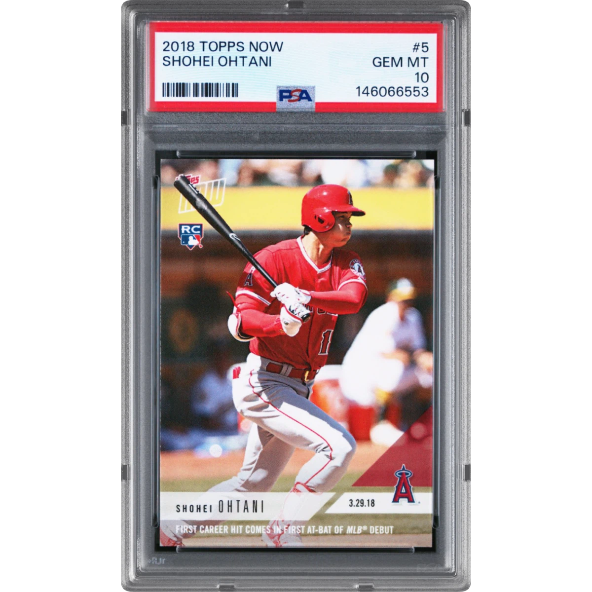 2018 Topps Now #5 Shohei Ohtani (PSA 10 GEM MINT)