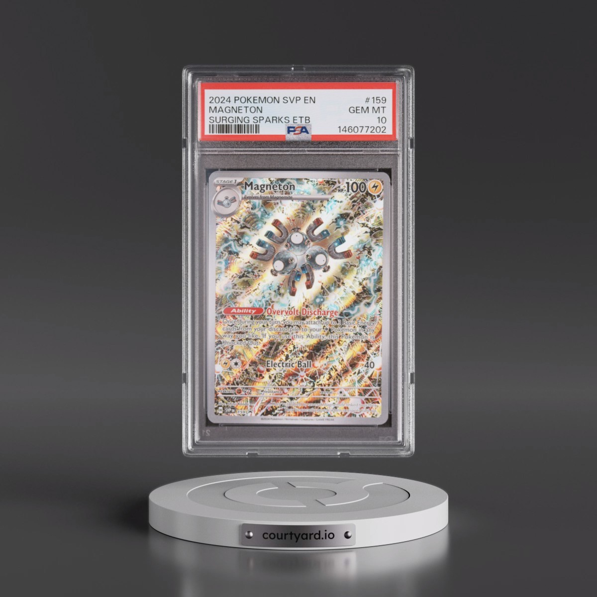 2024 Pokémon Svp EN-SV Black Star Promo #159 Magneton - Surging Sparks Elite Trainer Box (PSA 10 GEM MINT)
