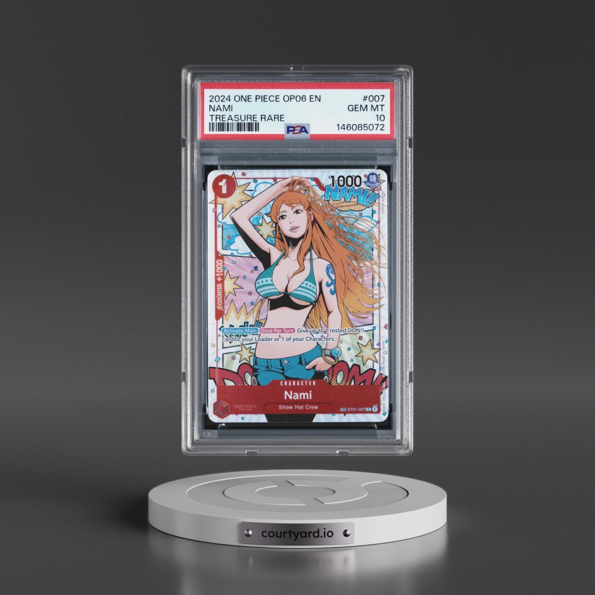 2024 One Piece OP06-Wings of the Captain #007 Nami - Treasure Rare (PSA 10 GEM MINT)