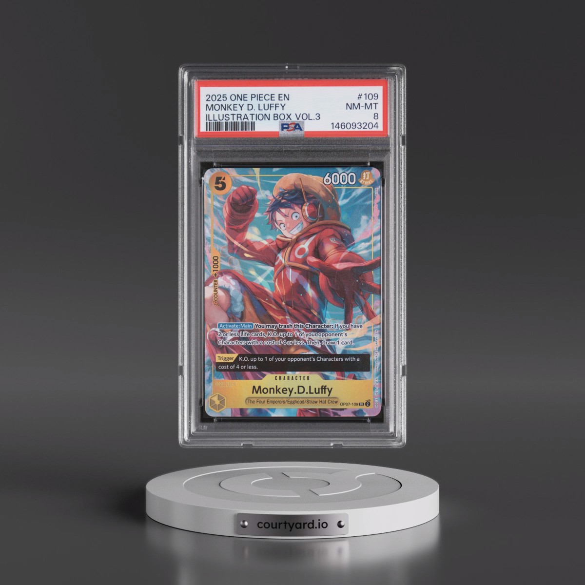 2025 One Piece Promos #109 Monkey D. Luffy - Illustration Box Vol.3 (PSA 8 NM-MT)