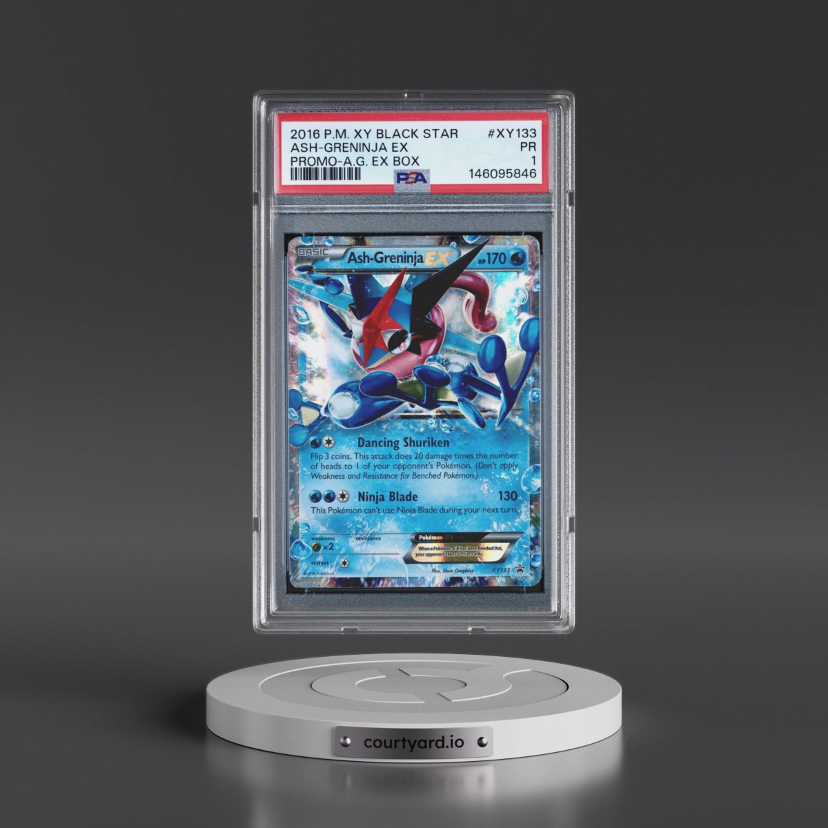 2016 Pokémon XY Black Star Promo #XY133 Ash-Greninja EX - Holo Ash-Greninja EX Box (PSA 1 PR)