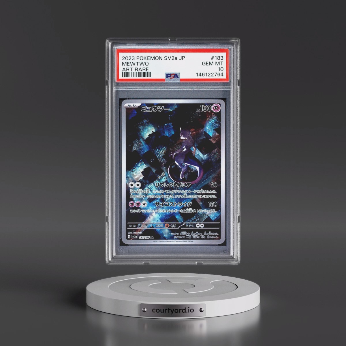 2023 Pokémon Sv2a-Pokémon Card 151 #183 Mewtwo - Art Rare (PSA 10 GEM MINT)