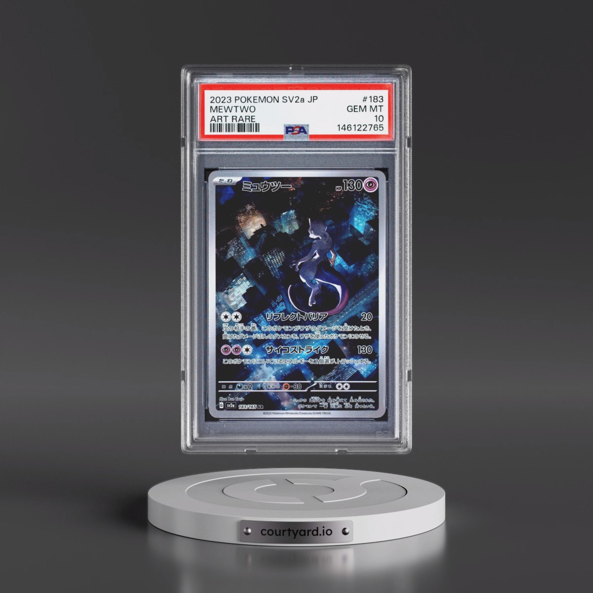 2023 Pokémon Sv2a-Pokémon Card 151 #183 Mewtwo - Art Rare (PSA 10 GEM MINT)
