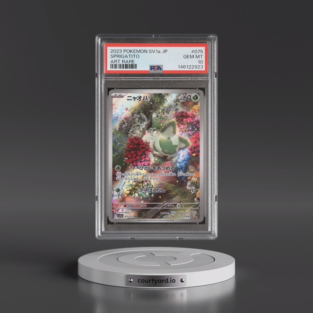 2023 Pokémon Sv1a-Triplet Beat #075 Sprigatito - Art Rare (PSA 10 GEM MINT)