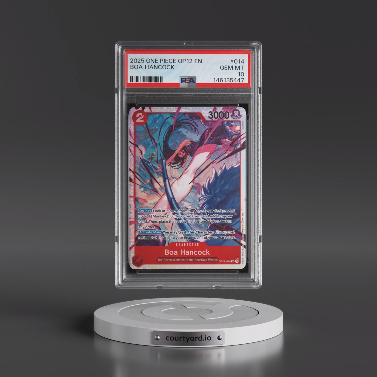 2025 One Piece OP12-Legacy of the Master #014 Boa Hancock (PSA 10 GEM MINT)