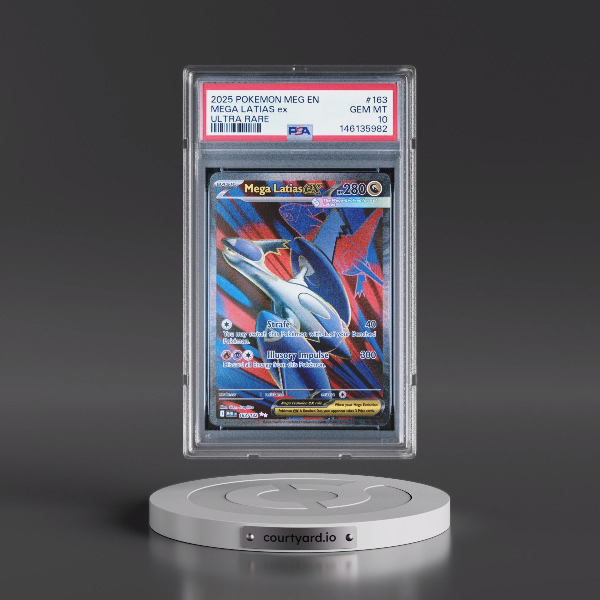 2025 Pokémon Meg EN-Mega Evolution #163 Mega Latias EX - Holo Ultra Rare (PSA 10 GEM MINT)