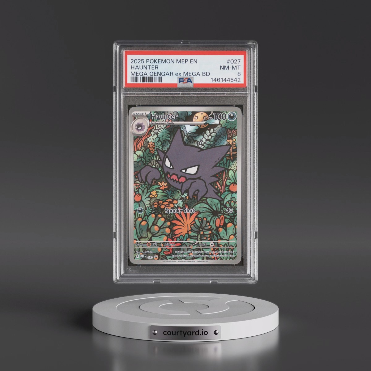 2025 Pokémon Mep EN-Me Black Star Promo #027 Haunter - Mega Gengar EX Mega Battle Deck (PSA 8 NM-MT)