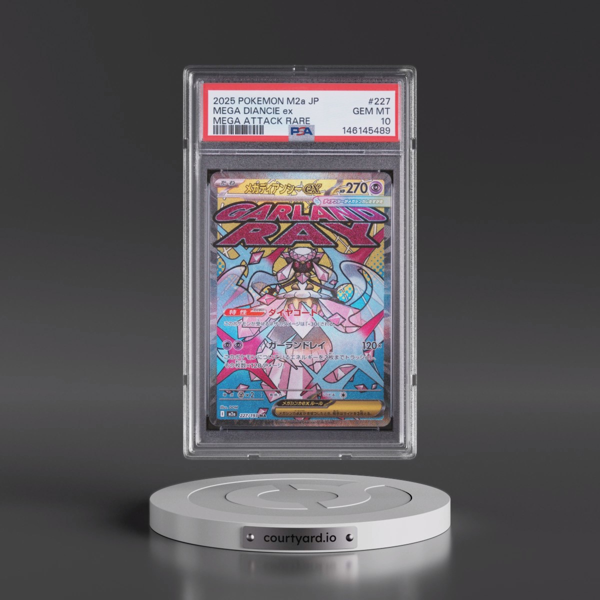 2025 Pokémon M2a-Mega Dream EX #227 Mega Diancie EX - Holo Mega Attack Rare (PSA 10 GEM MINT)