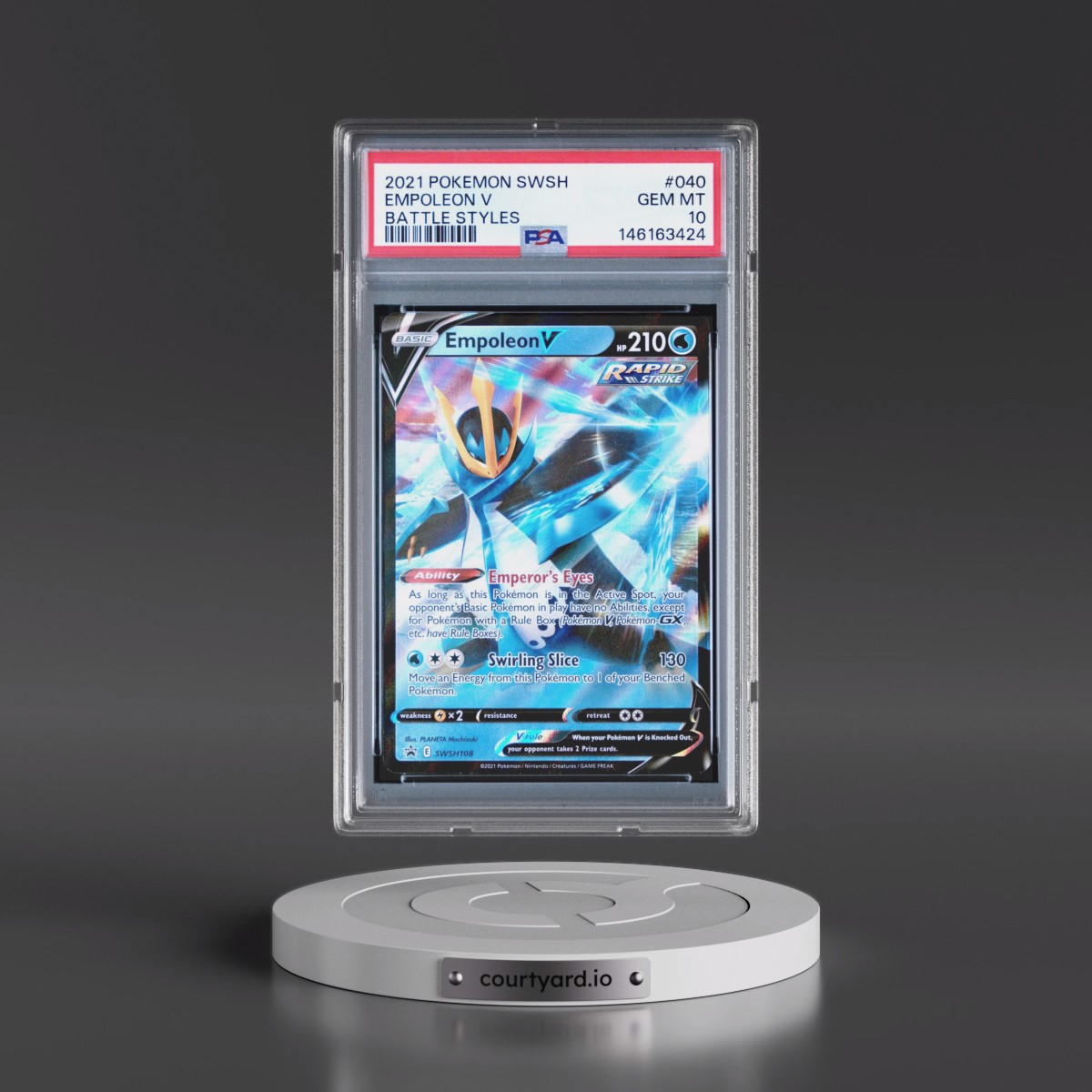 2021 Pokémon Sword & Shield Battle Styles #040 Empoleon V - Holo (PSA 10 GEM MINT)