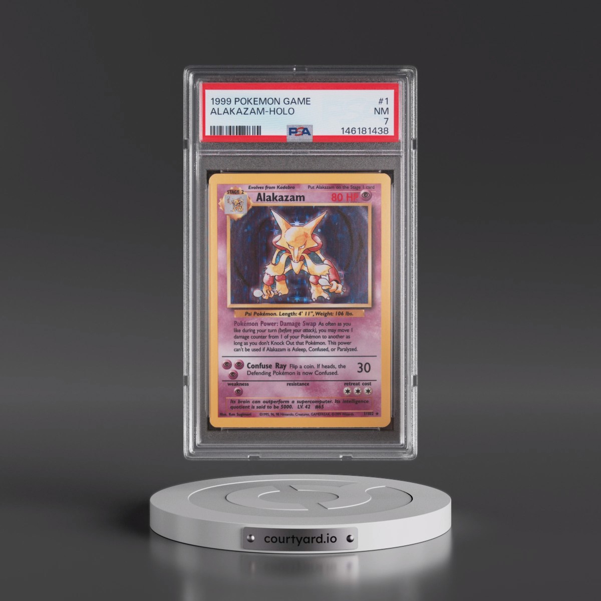 1999 Pokémon Game #1 Alakazam - Holo (PSA 7 NM)