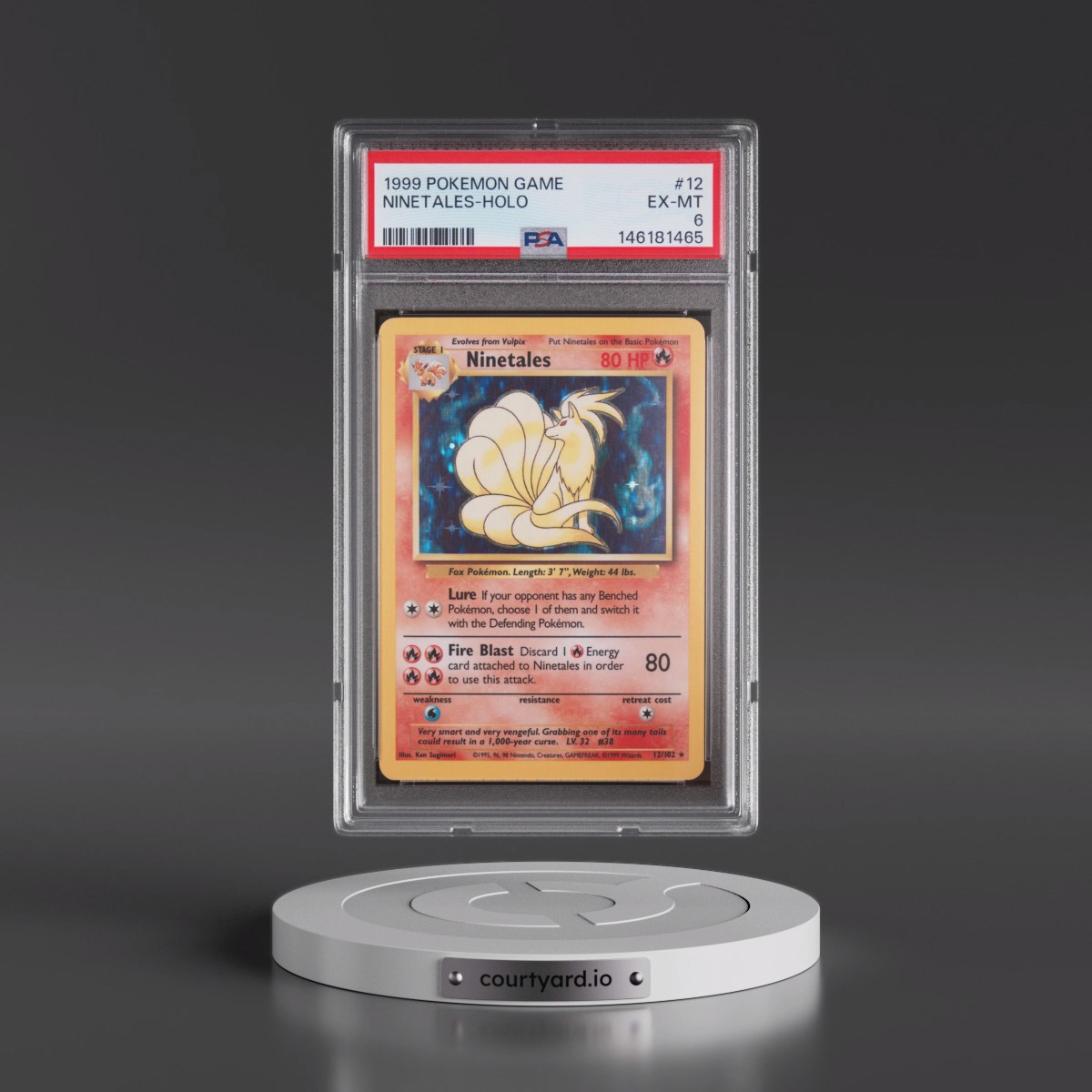 1999 Pokémon Game #12 Ninetales - Holo (PSA 6 EX-MT)