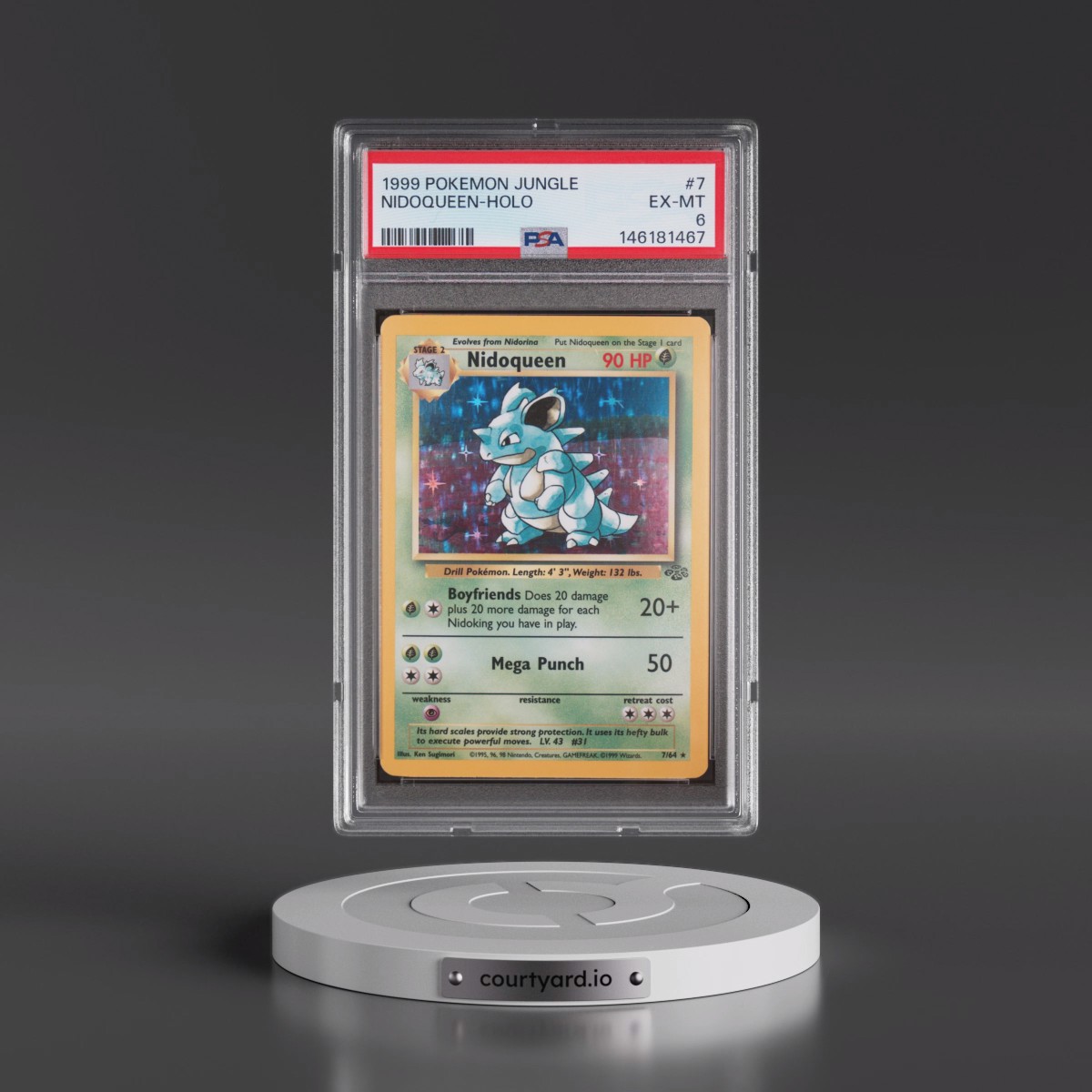 1999 Pokémon Jungle #7 Nidoqueen - Holo (PSA 6 EX-MT)