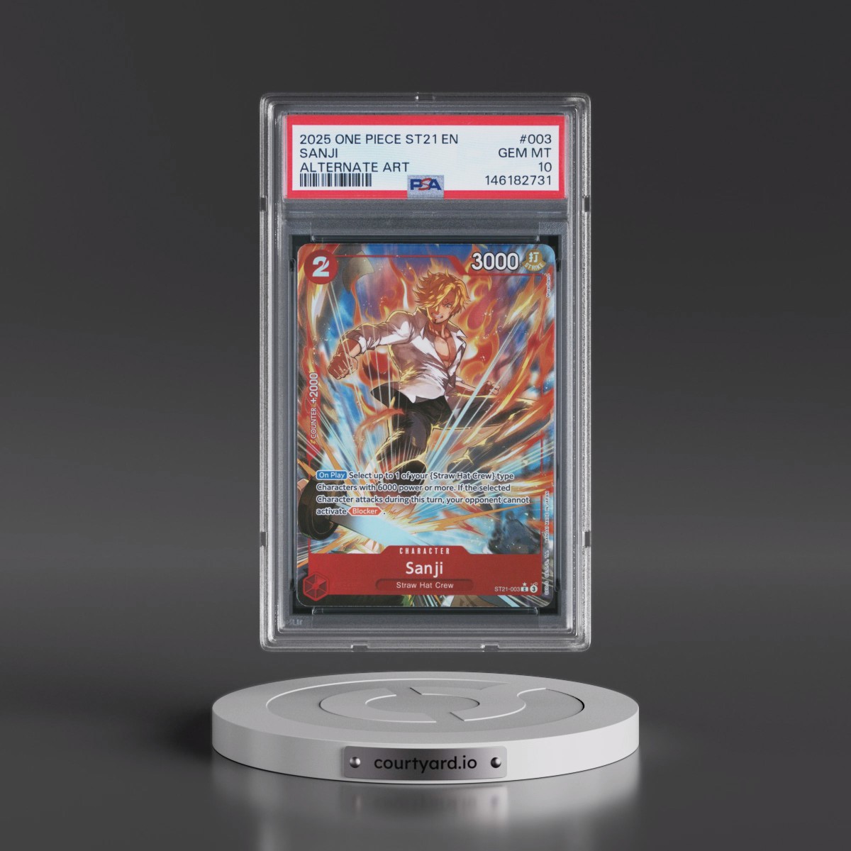 2025 One Piece Starter Deck ST21-EX Gear 5 #003 Sanji - Alternate Art (PSA 10 GEM MINT)