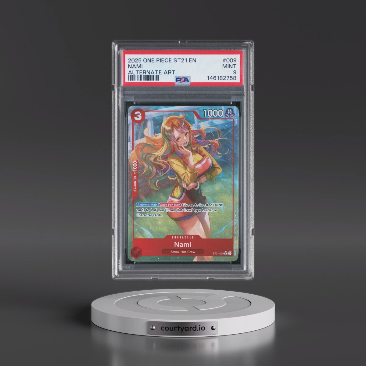 2025 One Piece Starter Deck ST21-EX Gear 5 #009 Nami - Alternate Art (PSA 9 MINT)