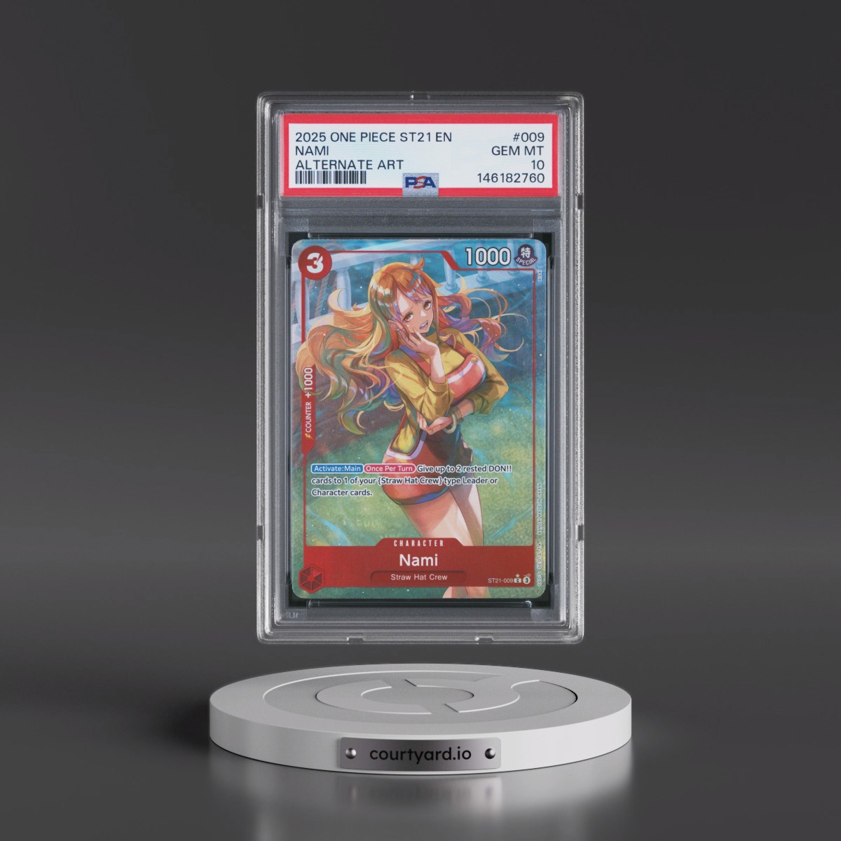 2025 One Piece Starter Deck ST21-EX Gear 5 #009 Nami - Alternate Art (PSA 10 GEM MINT)