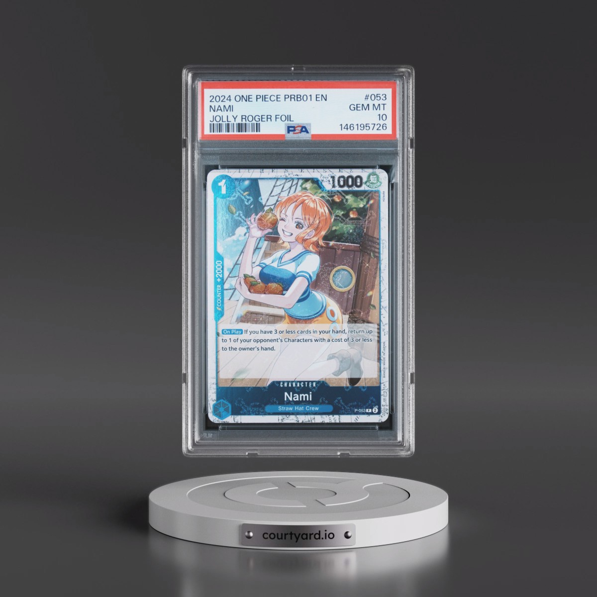 2024 One Piece PRB01-Premium Booster -One Piece Card the Best #053 Nami - Jolly Roger Foil (PSA 10 GEM MINT)