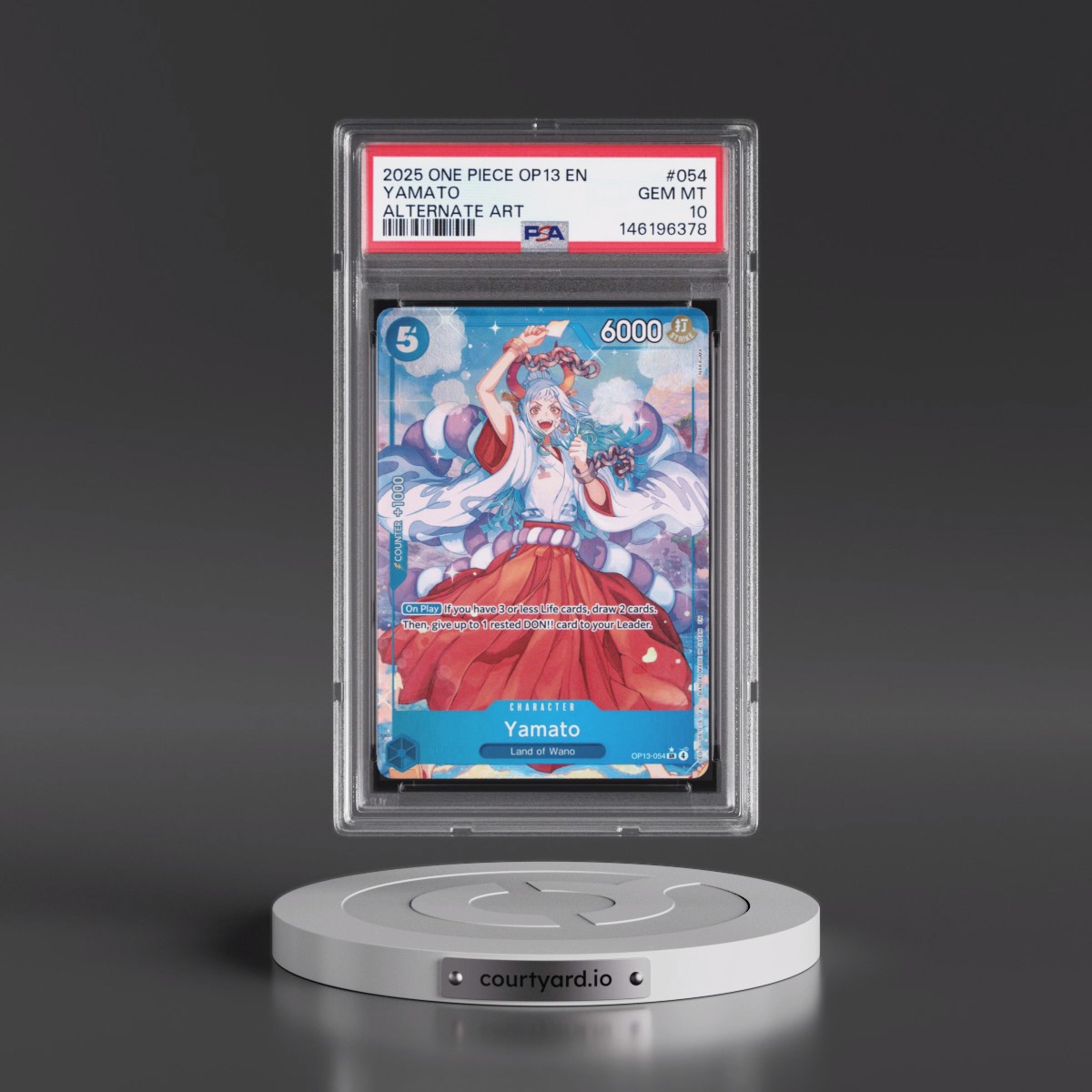 2025 One Piece OP13-Carrying on His Will #054 Yamato - Alternate Art (PSA 10 GEM MINT)