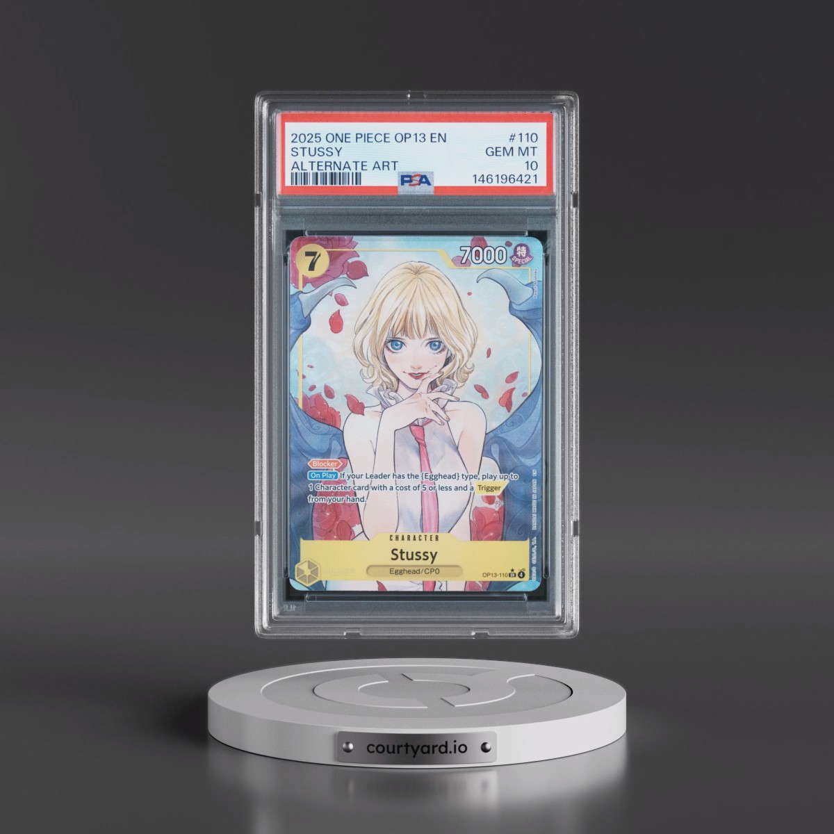 2025 One Piece OP13-Carrying on His Will #110 Stussy - Alternate Art (PSA 10 GEM MINT)