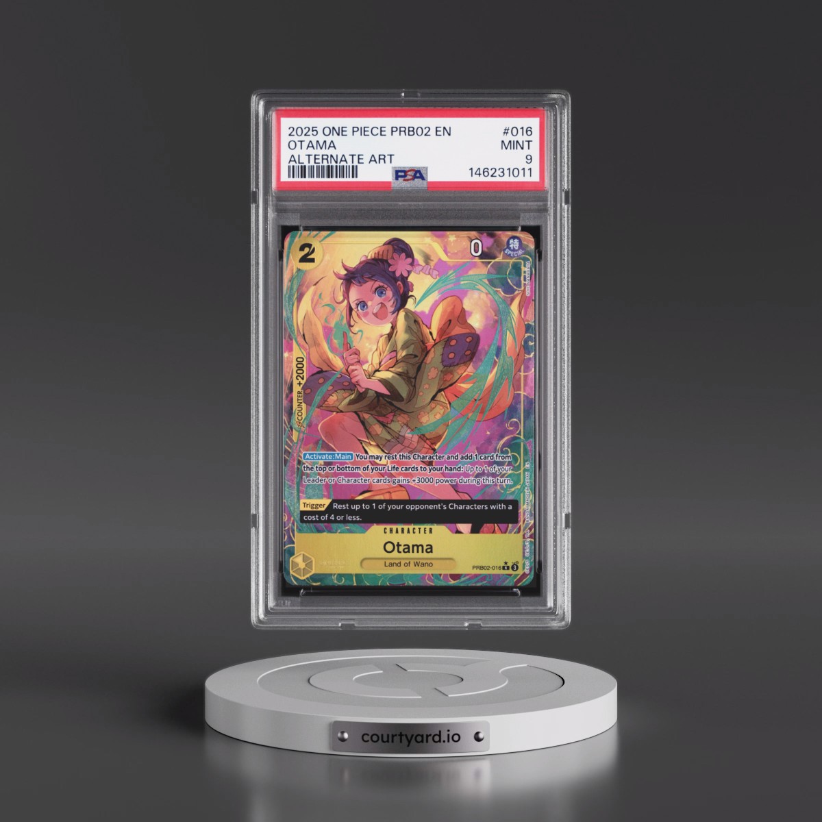 2025 One Piece PRB02-Premium Booster -One Piece Card the Best- Vol.2 #016 Otama - Alternate Art (PSA 9 MINT)