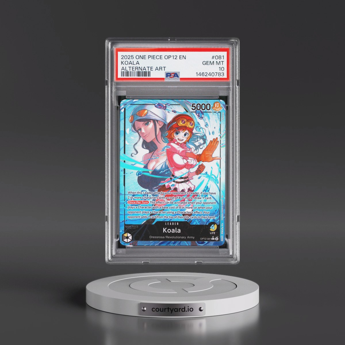 2025 One Piece OP12-Legacy of the Master #081 Koala - Alternate Art (PSA 10 GEM MINT)