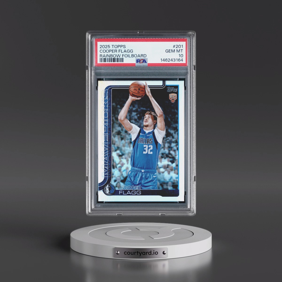 2025 Topps #201 Cooper Flagg - Rainbow Foilboard (PSA 10 GEM MINT)