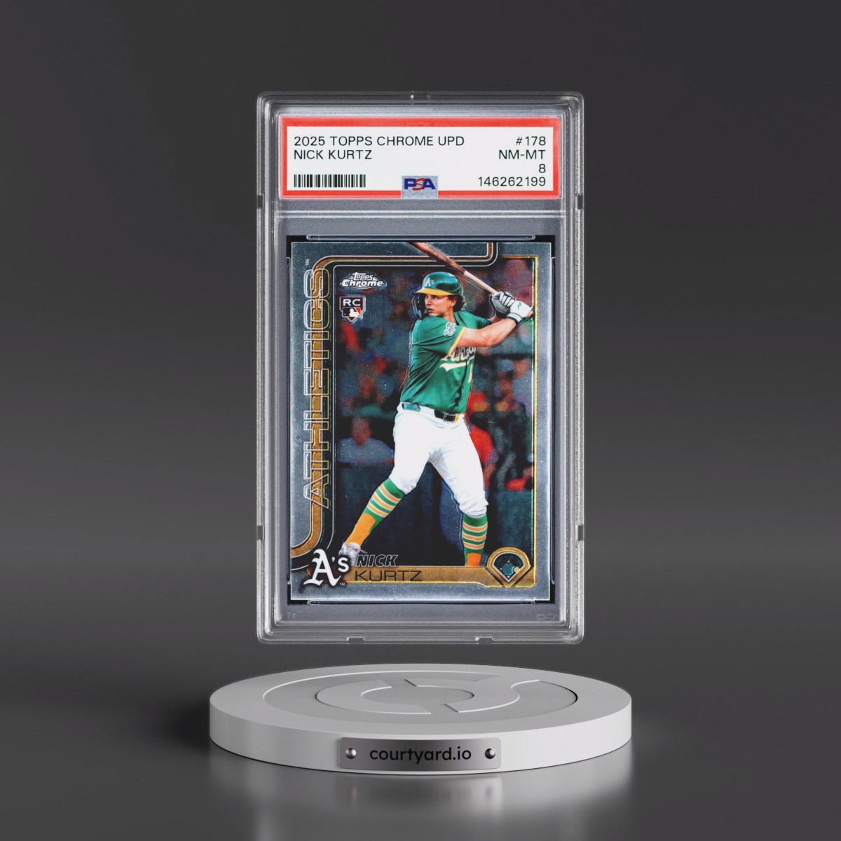 2025 Topps Chrome Update #178 Nick Kurtz (PSA 8 NM-MT)