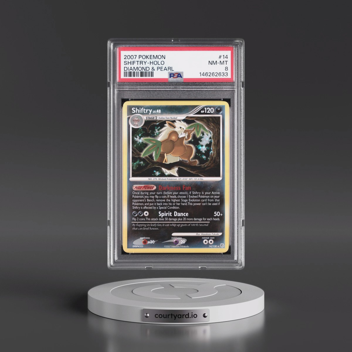 2007 Pokémon Diamond & Pearl #14 Shiftry - Holo (PSA 8 NM-MT)