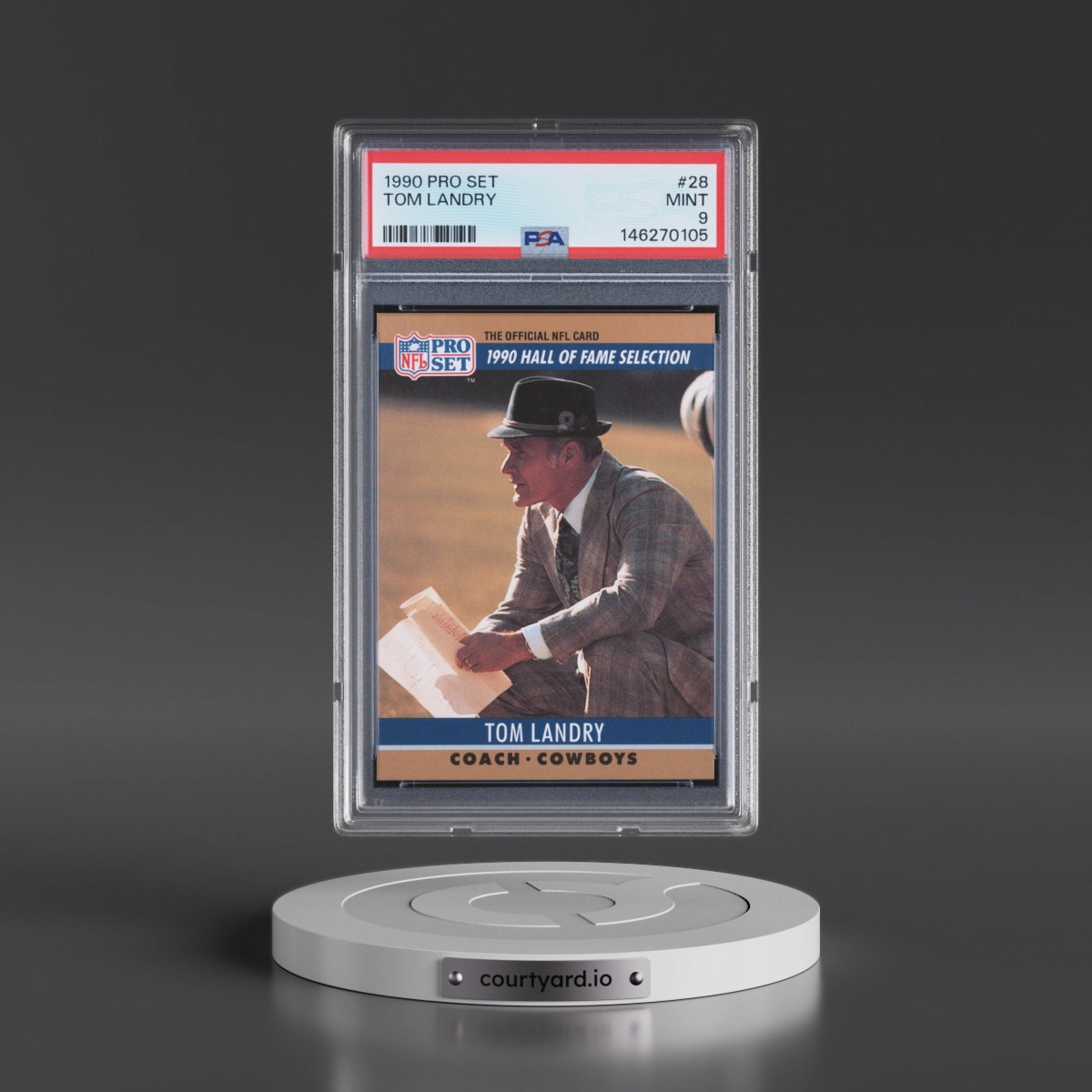 1990 Pro Set #28 Tom Landry (PSA 9 MINT)