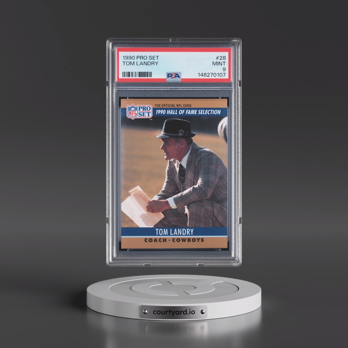 1990 Pro Set #28 Tom Landry (PSA 9 MINT)