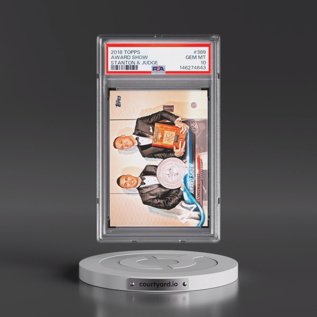2018 Topps #389 Award Show/Stanton & Judge (PSA 10 GEM MINT)
