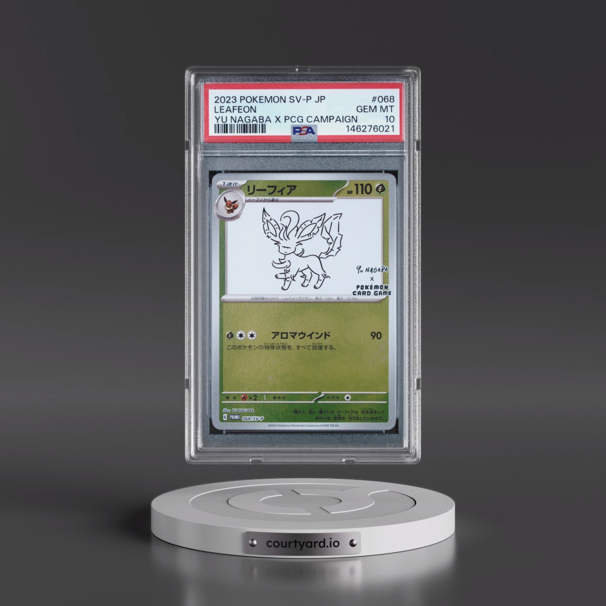 2023 Pokémon SV-P Promo #068 Leafeon - YU Nagaba X Pokemon Card Game Campaign (PSA 10 GEM MINT)