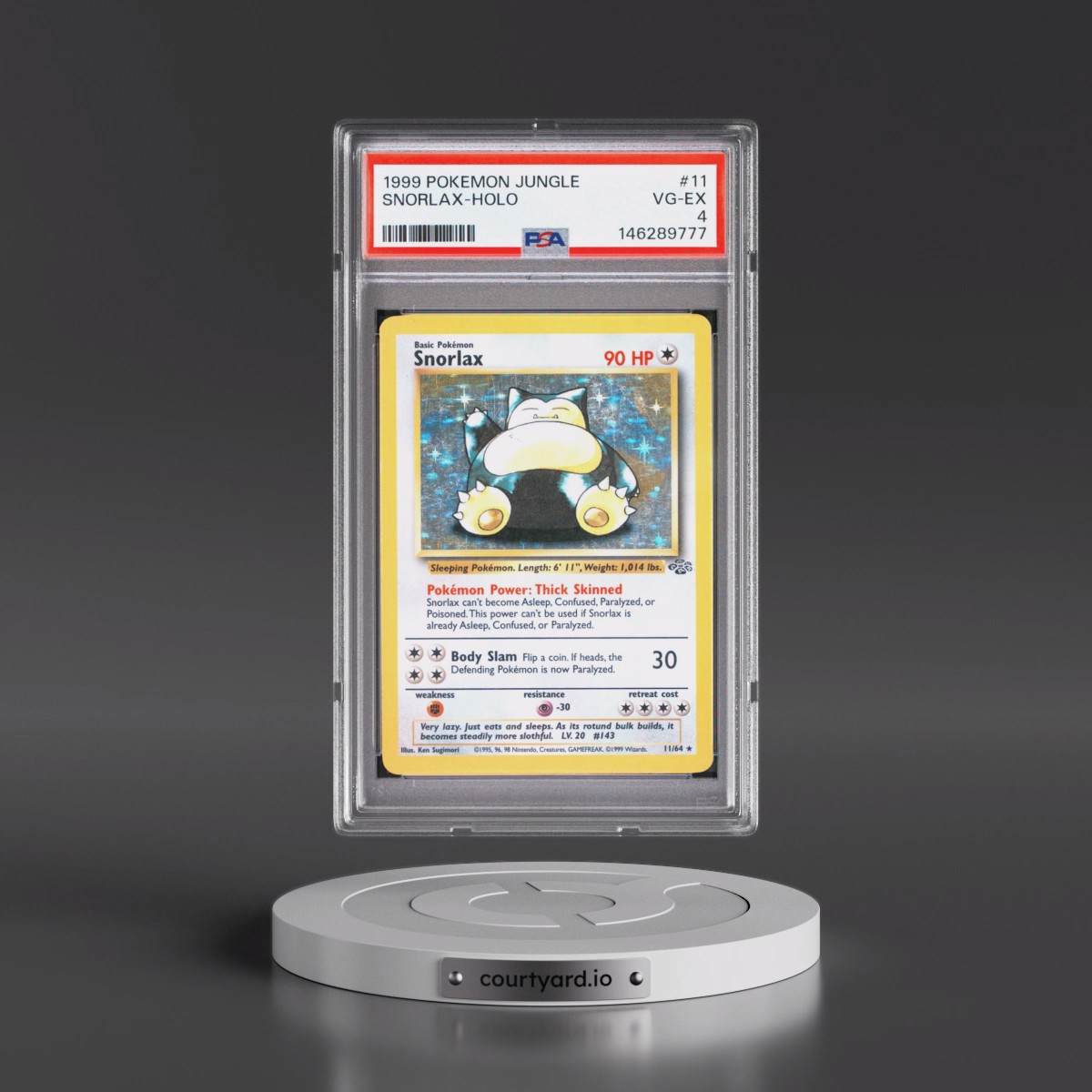 1999 Pokémon Jungle #11 Snorlax - Holo (PSA 4 VG-EX)
