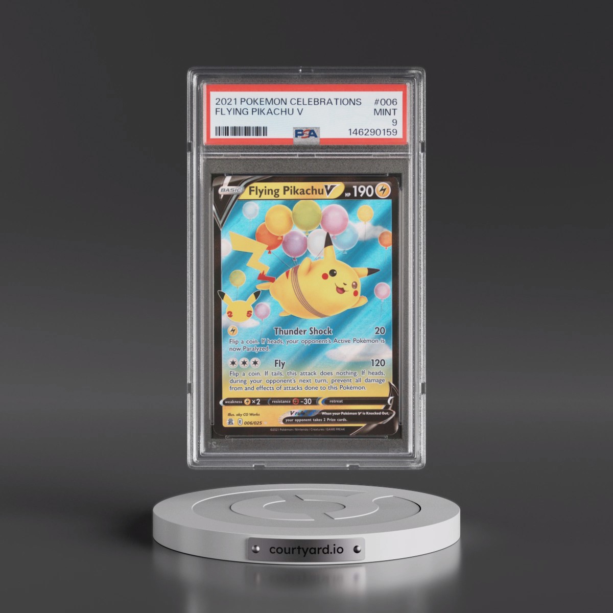 2021 Pokémon Celebrations #006 Flying Pikachu V - Holo (PSA 9 MINT)