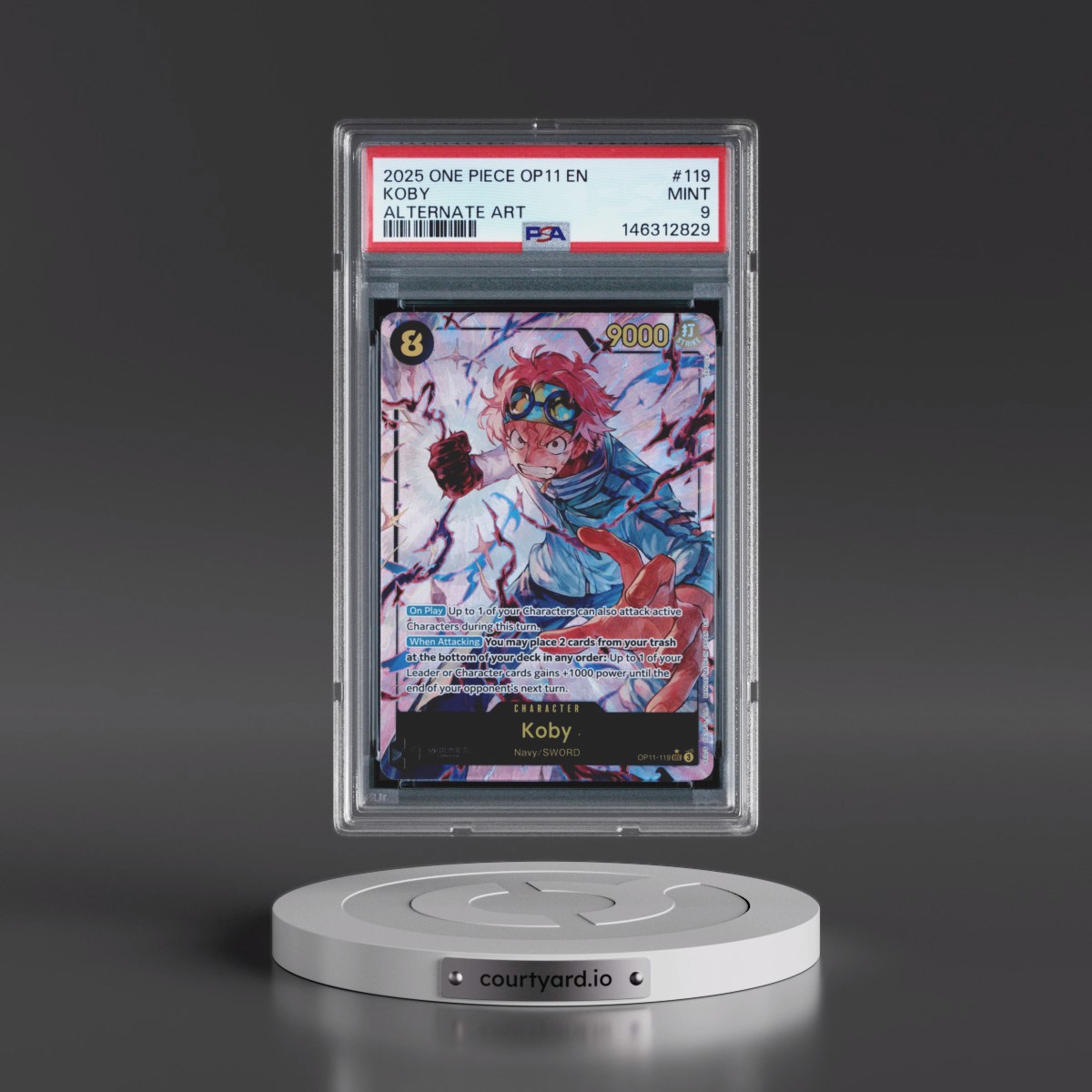 2025 One Piece OP11-A Fist of Divine Speed #119 Koby - Alternate Art (PSA 9 MINT)