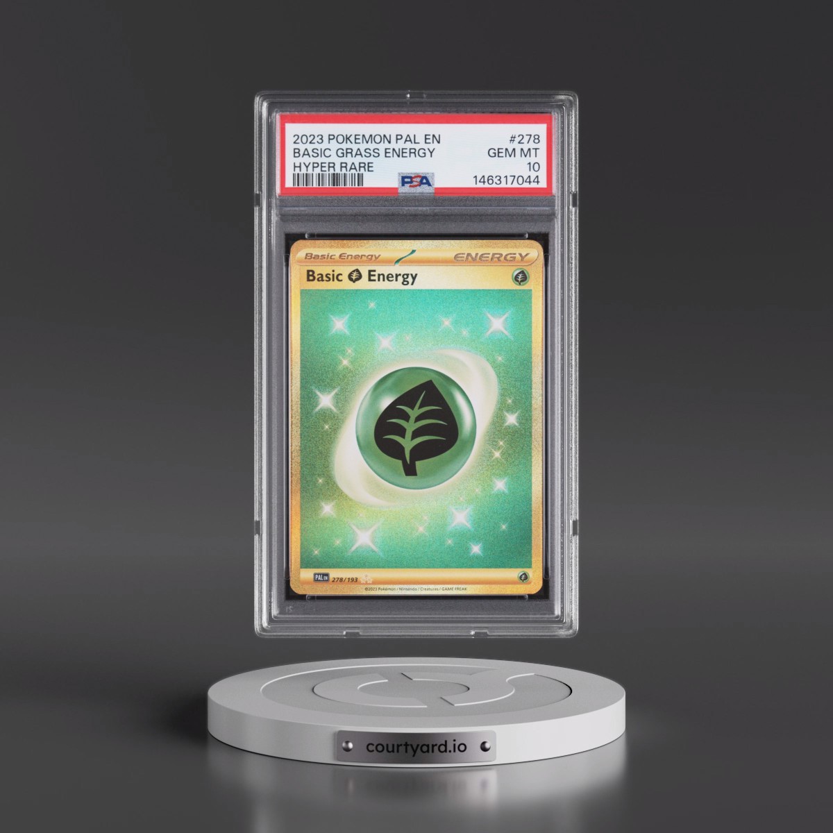 2023 Pokémon Pal EN-Paldea Evolved #278 Basic Grass Energy - Hyper Rare (PSA 10 GEM MINT)