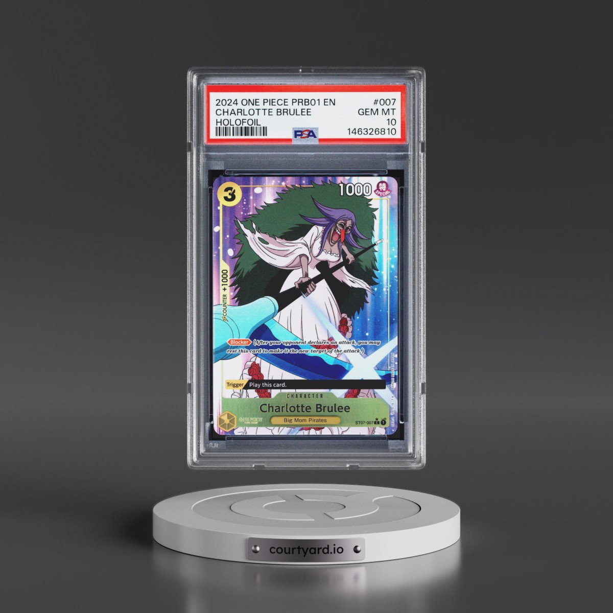 2024 One Piece PRB01-Premium Booster -One Piece Card the Best #007 Charlotte Brulee - Holofoil (PSA 10 GEM MINT)