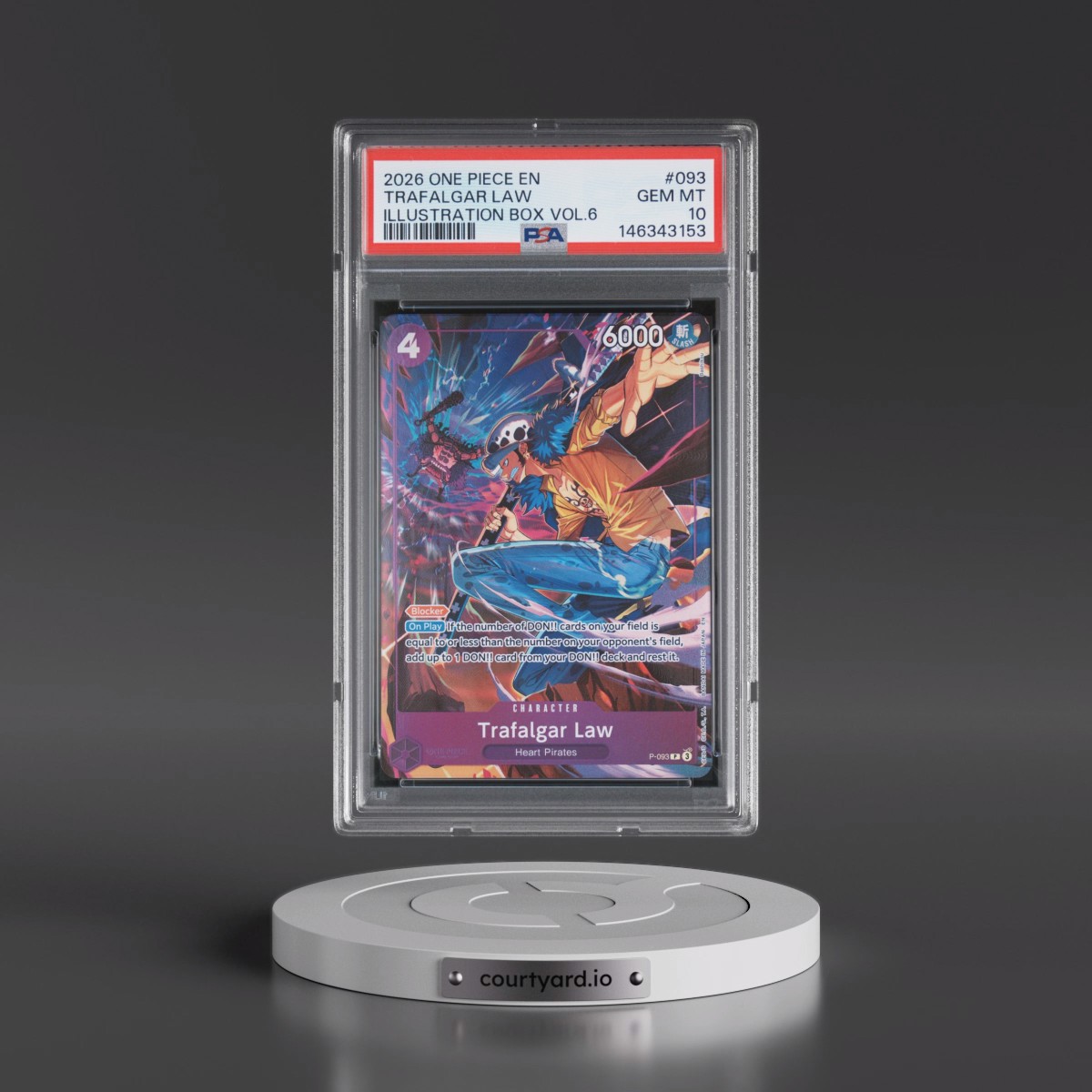 2026 One Piece Promos #093 Trafalgar Law - Illustration Box Vol.6 (PSA 10 GEM MINT)