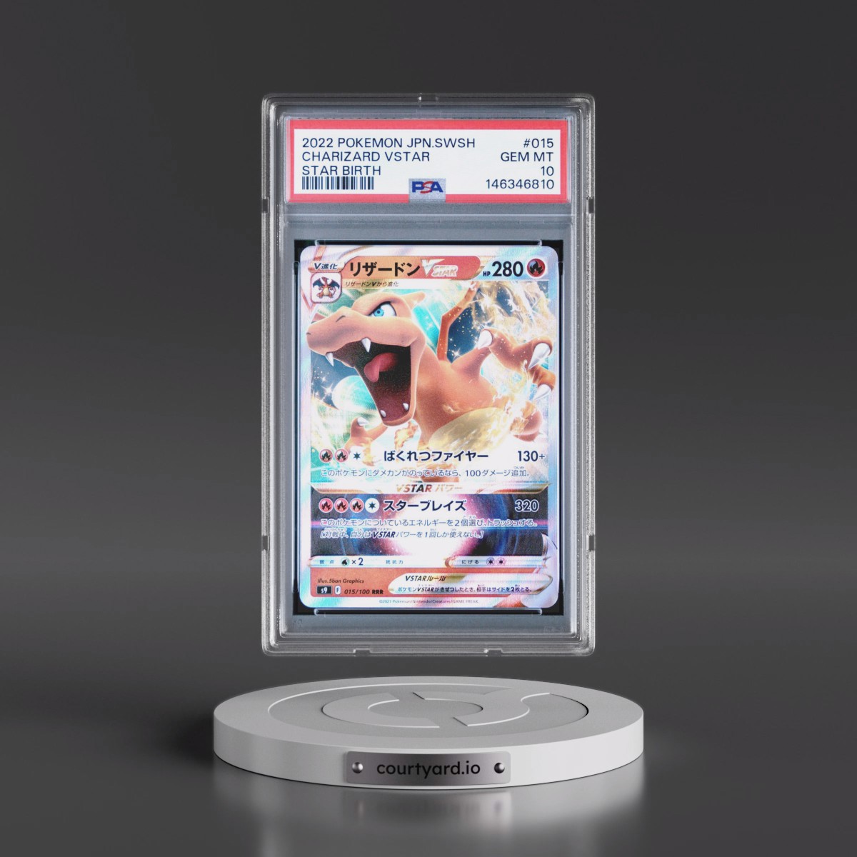 2022 Pokémon Sword & Shield Star Birth #015 Charizard Vstar (PSA 10 GEM MINT)