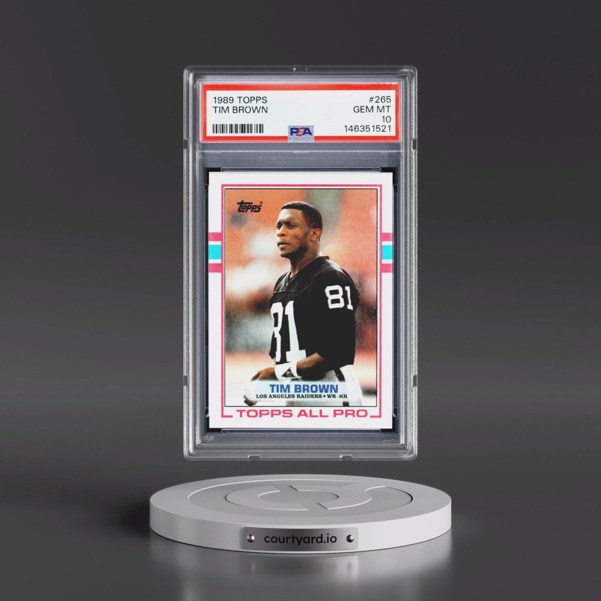 1989 Topps #265 Tim Brown (PSA 10 GEM MINT)