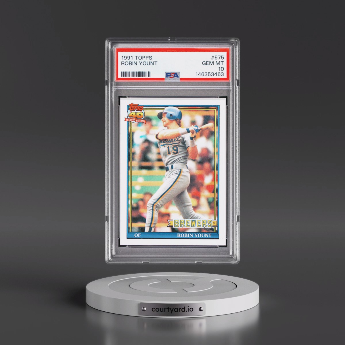1991 Topps #575 Robin Yount (PSA 10 GEM MINT)