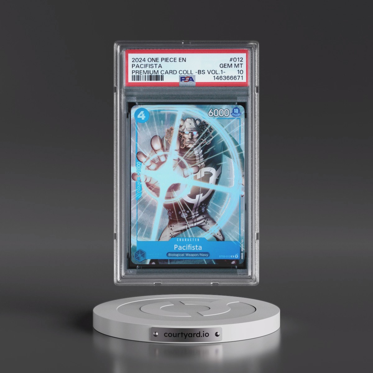 2024 One Piece Premium Card Collection -Best Selection Vol.1 #012 Pacifista (PSA 10 GEM MINT)
