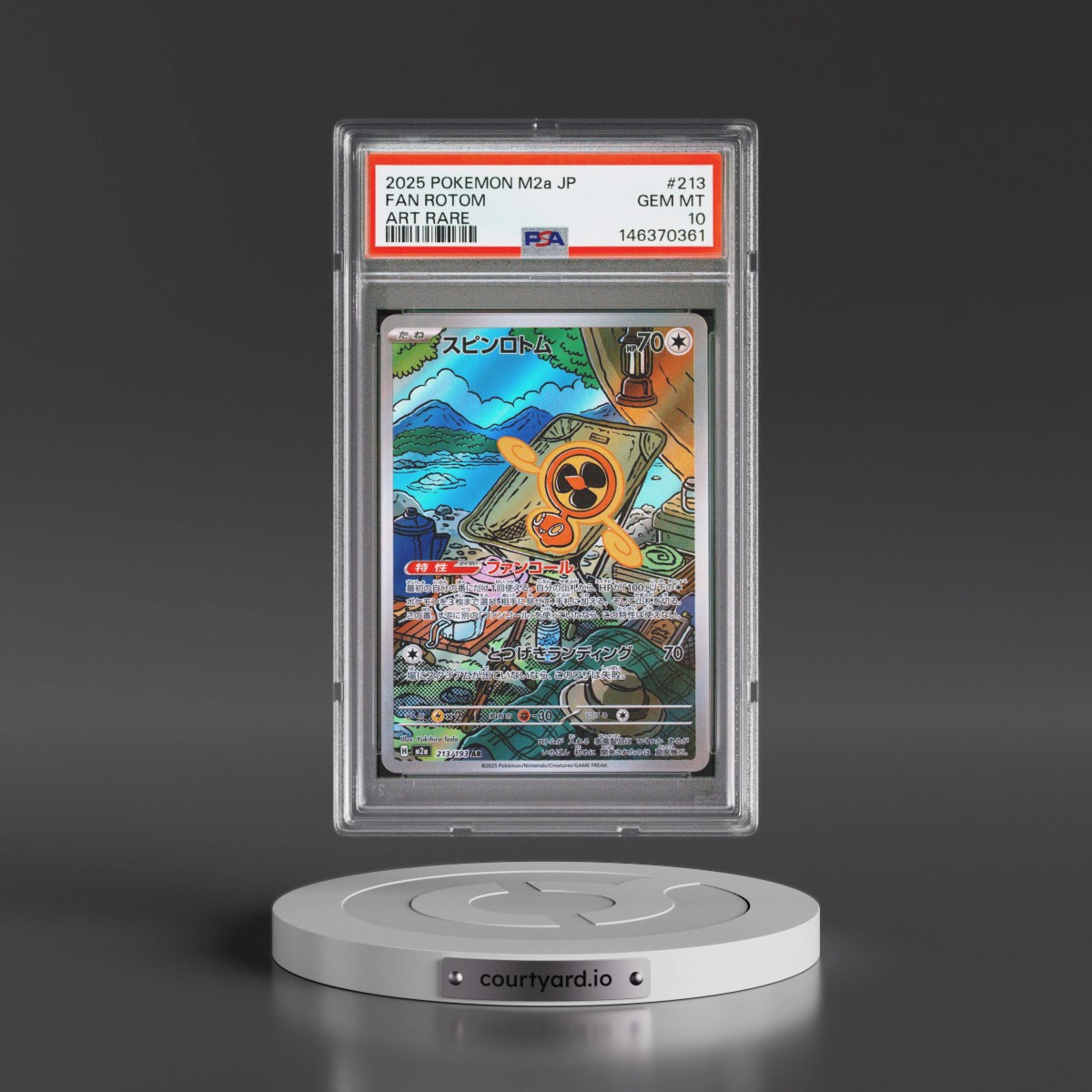 2025 Pokémon M2a-Mega Dream EX #213 Fan Rotom - Art Rare (PSA 10 GEM MINT)