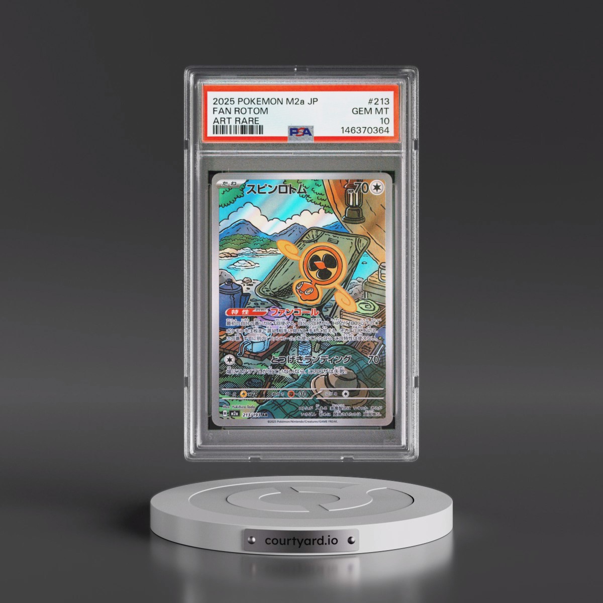 2025 Pokémon M2a-Mega Dream EX #213 Fan Rotom - Art Rare (PSA 10 GEM MINT)