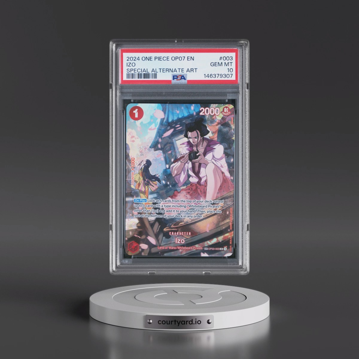 2024 One Piece OP07-500 Years in the Future #003 Izo - Special Alternate Art (PSA 10 GEM MINT)