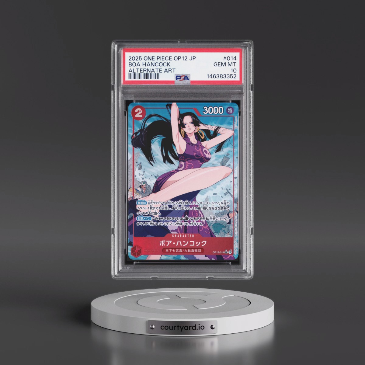 2025 One Piece Japanese OP12-Legacy of the Master #014 Boa Hancock - Alternate Art (PSA 10 GEM MINT)